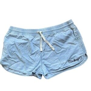 Junk Food Disney Shorts Womens Medium Blue Chambray Mickey Mouse